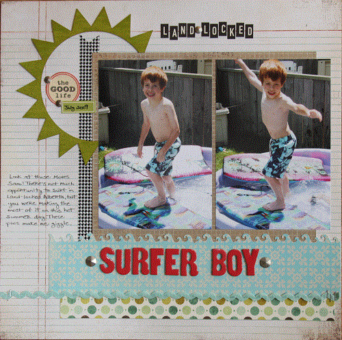 Land locked surfer boy