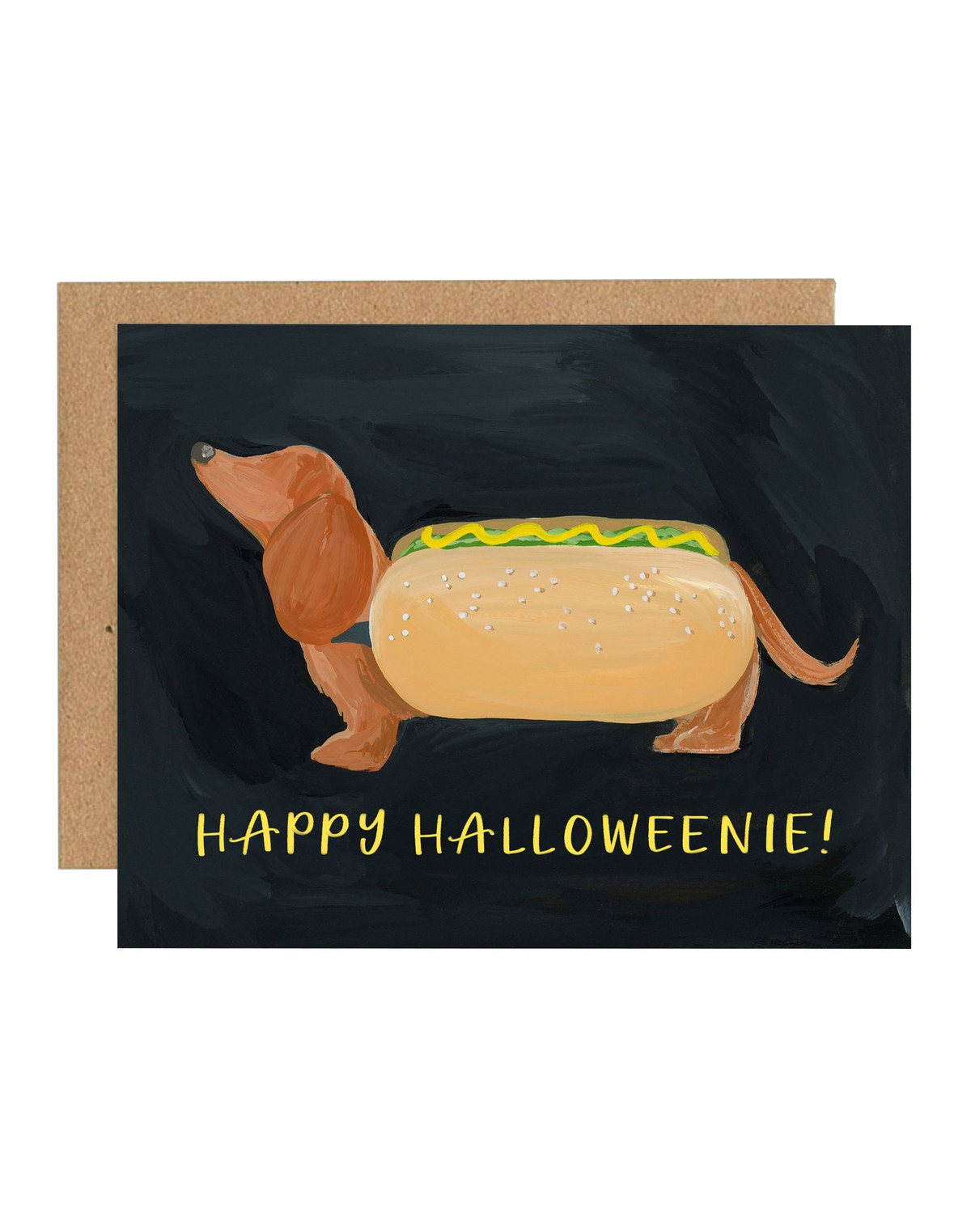Happy Halloweenie Dog Greeting Card item