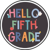 Hello Fifth Grade - Callie Tee - Dark Gray