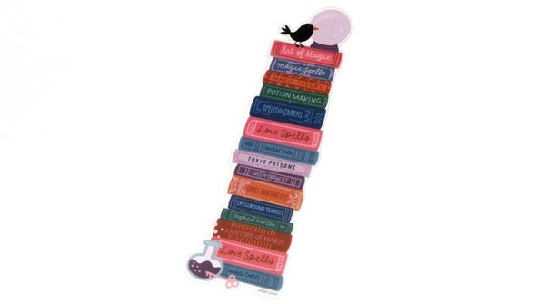 Spooky Book Stack Transparent Bookmark gallery