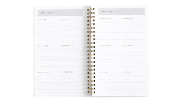 Mint Zebra 5×8" Weekly/Monthly Spiral Planner gallery