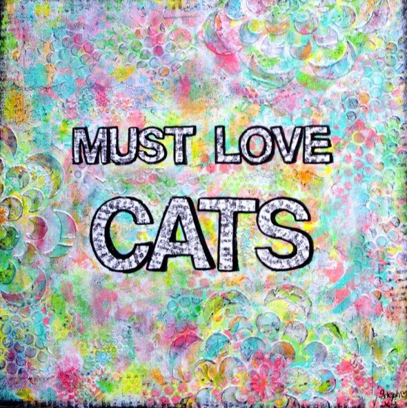 Must Love Cats Canvas - Mixed Media by bronte10 gallery