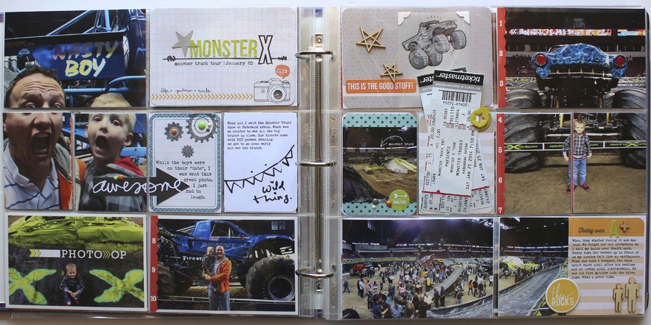 Monster truck both pages