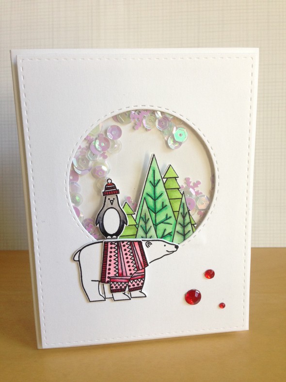 Christmas shaker card. by Leah gallery