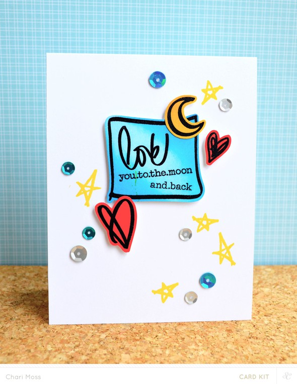 Love you to the Moon Card by charimoss gallery