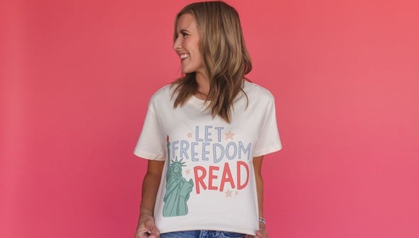 Let Freedom Read Tee - Ivory gallery