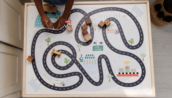Table Top Race Track Play Mat gallery