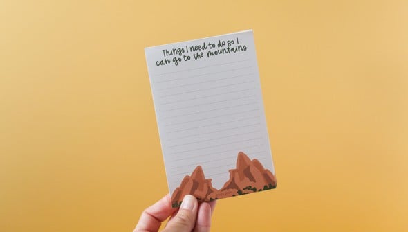 Go To The Mountains Notepad gallery