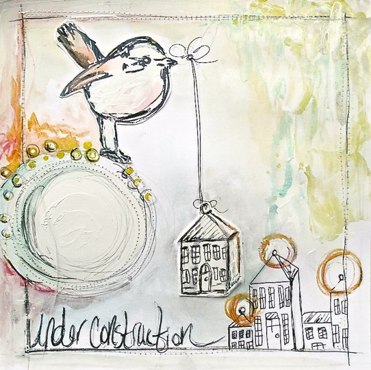 Under Construction - Mixed Media Collage