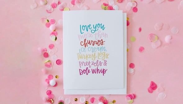 Love You More than Churros Greeting Card gallery