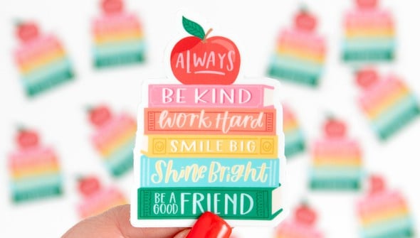 Affirmations Book Stack Decal Sticker gallery