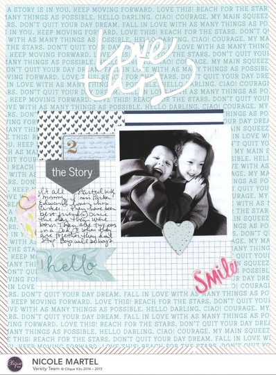 Love this nicole martel american crafts clique kits layout dear lizzy