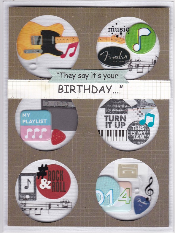 Music birthday card by penny gallery