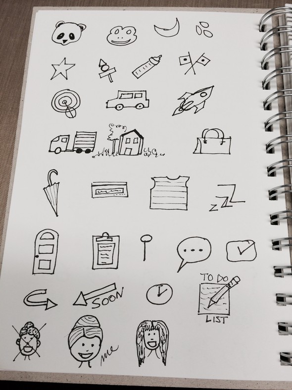 Emojili icons as Doodles in Doodled gallery