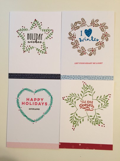 More Foliage Stamped Christmas Cards 2016