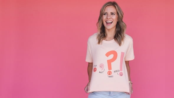Punctuation - Pippi Tee - Peachy Pink gallery
