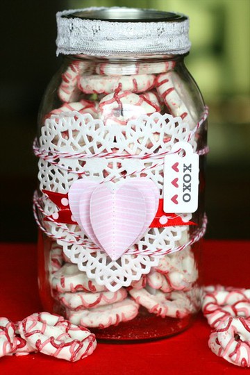 Vintage Valentine Candy Jar