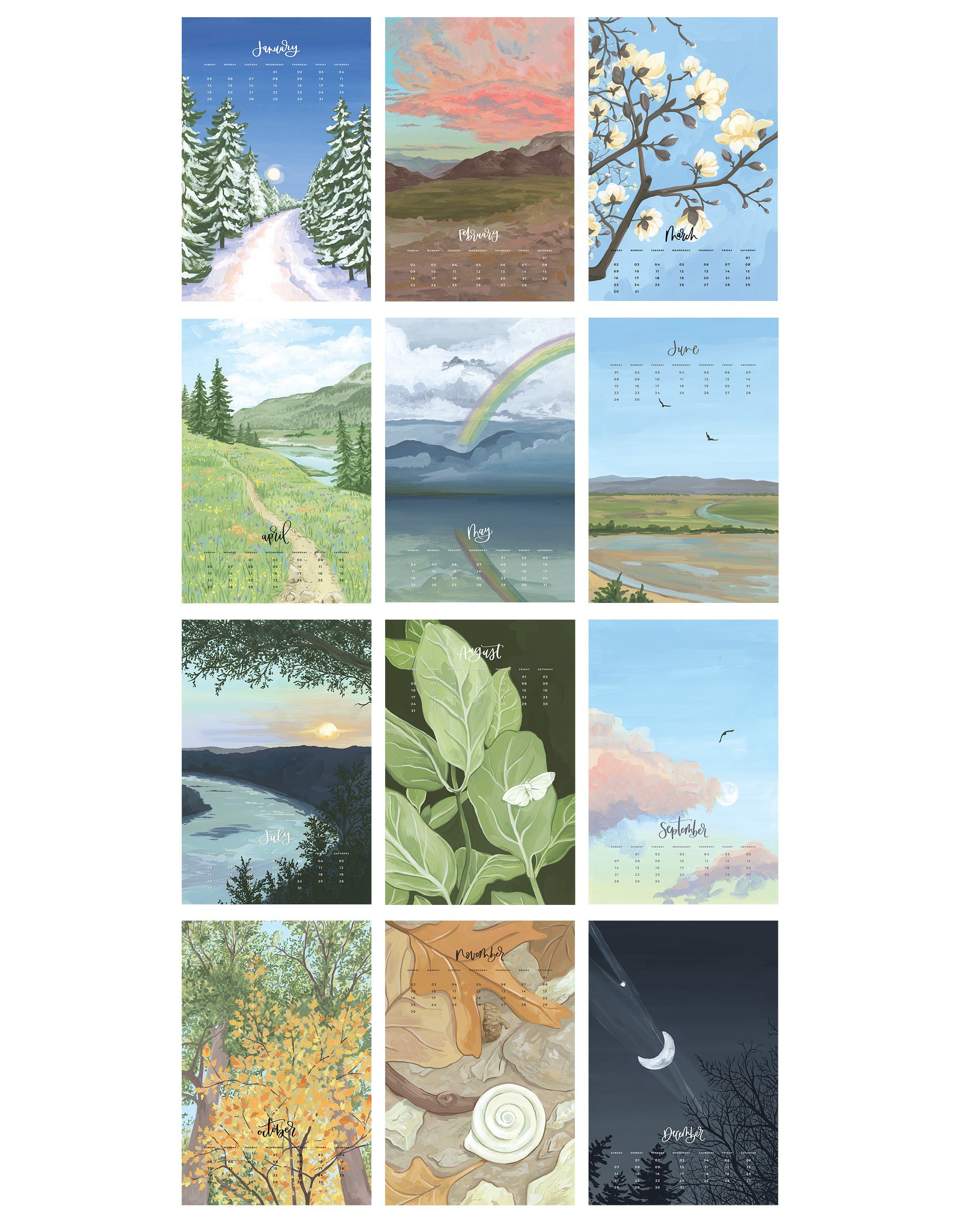 2025 XL Calendar Natural World 1canoe2