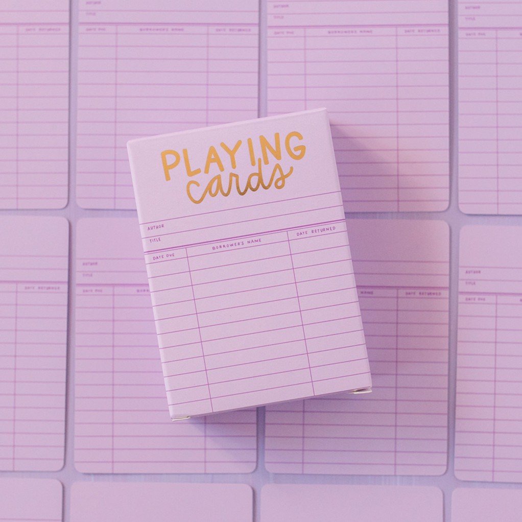Lilac Library Card Deck Of Playing Cards item