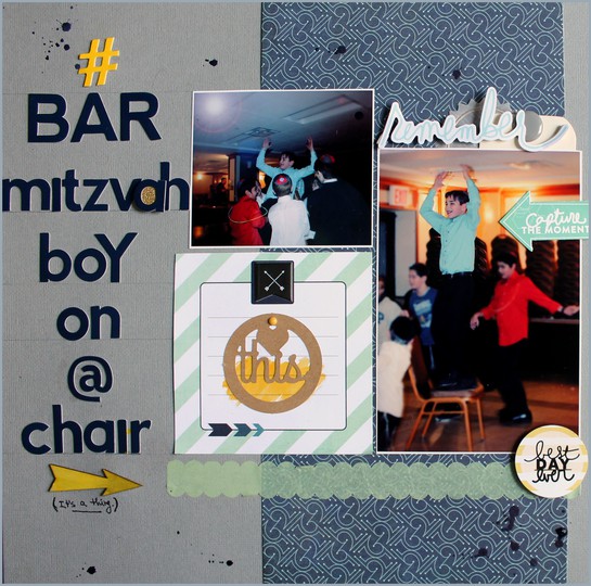 Bar mitzvah boy on a chair