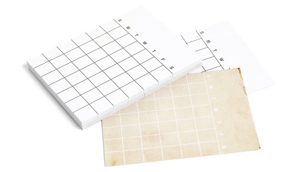 Calendar Notepad - 3×4 White & Aged gallery