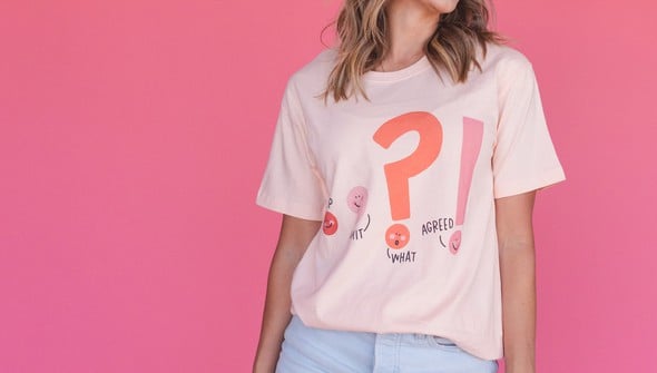 Punctuation - Pippi Tee - Peachy Pink gallery