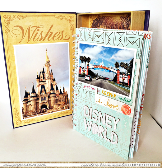 Disney World mini album in a photo box