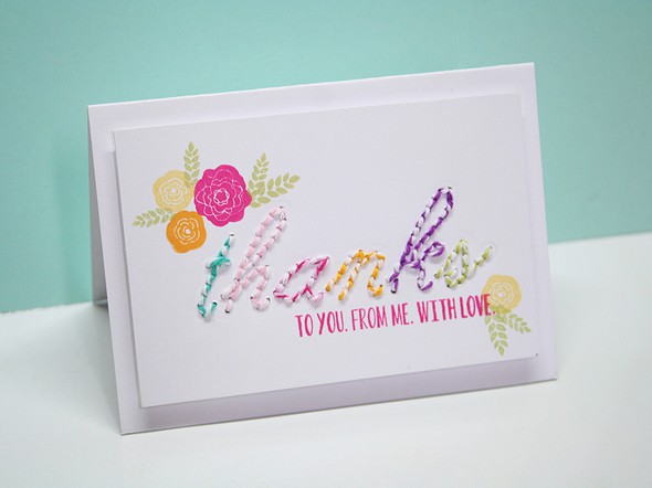 Stitched Thanks card by Dani gallery