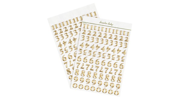 Gold Foil 4x6 Number Puffy Sticker Sheets gallery