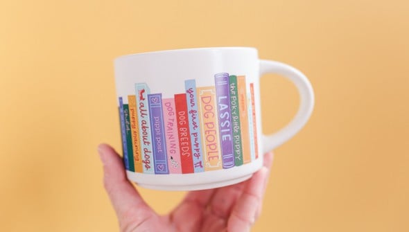 Dog Books Large Ceramic Mug  gallery