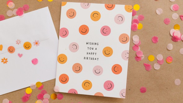 Happy Birthday Smiley Faces Greeting Card gallery