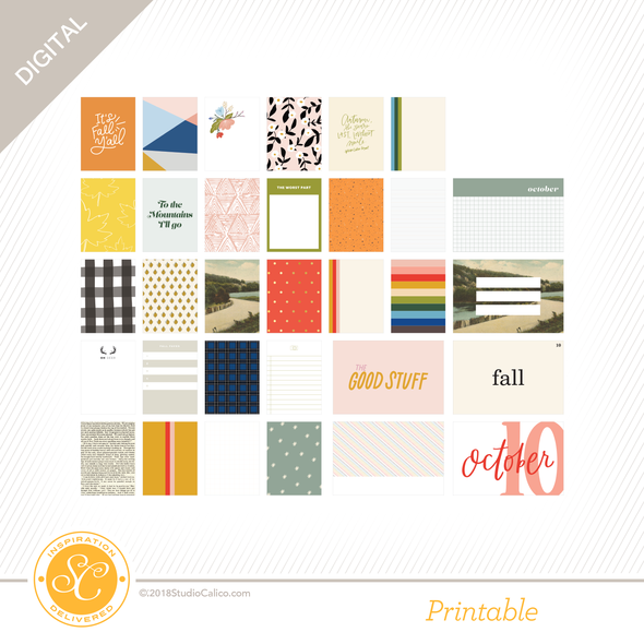 Oak Hill Lodge Digital Printable Journal Cards gallery