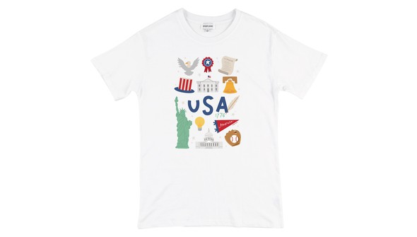 USA Illustrations - Pippi Tee - White gallery