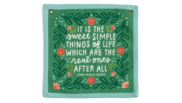 Sweet Simple Things of Life Embroidered Canvas Banner gallery