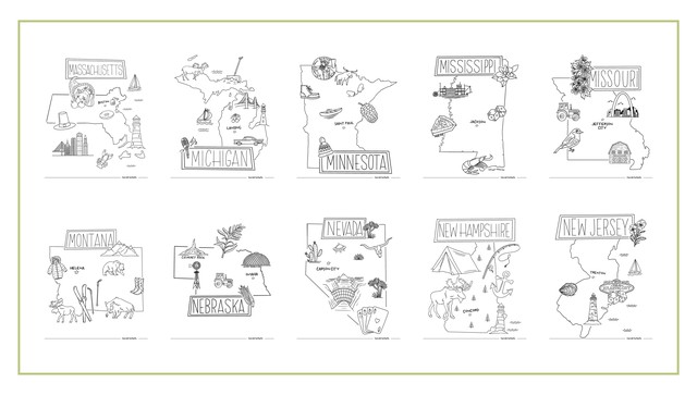 USA States Digital Bundle, 3 of 5