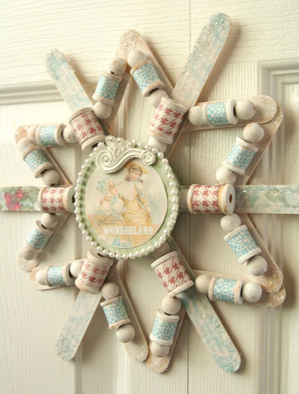Wooden Spool Snowflakes *NEW Melissa Frances* by Dani gallery