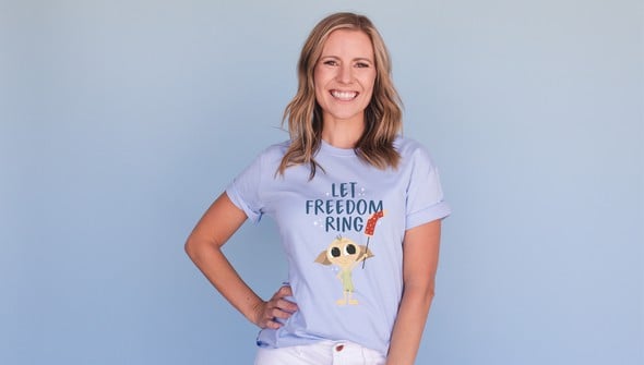 Let Freedom Ring - Pippi Tee - Dusty Blue gallery