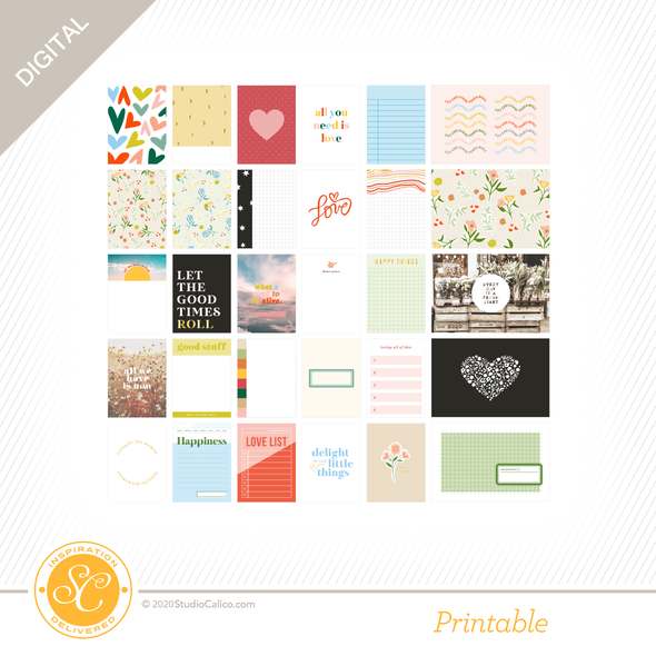 Full Hearts Digital Printable Journal Cards gallery