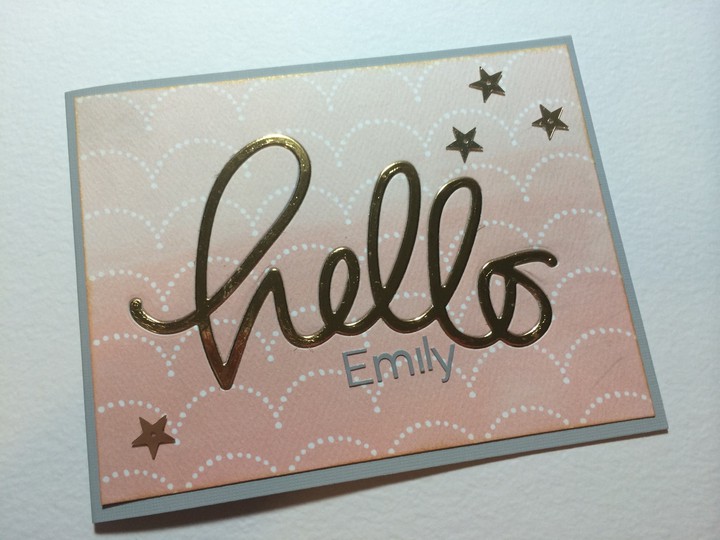 Inlaid Hello Card