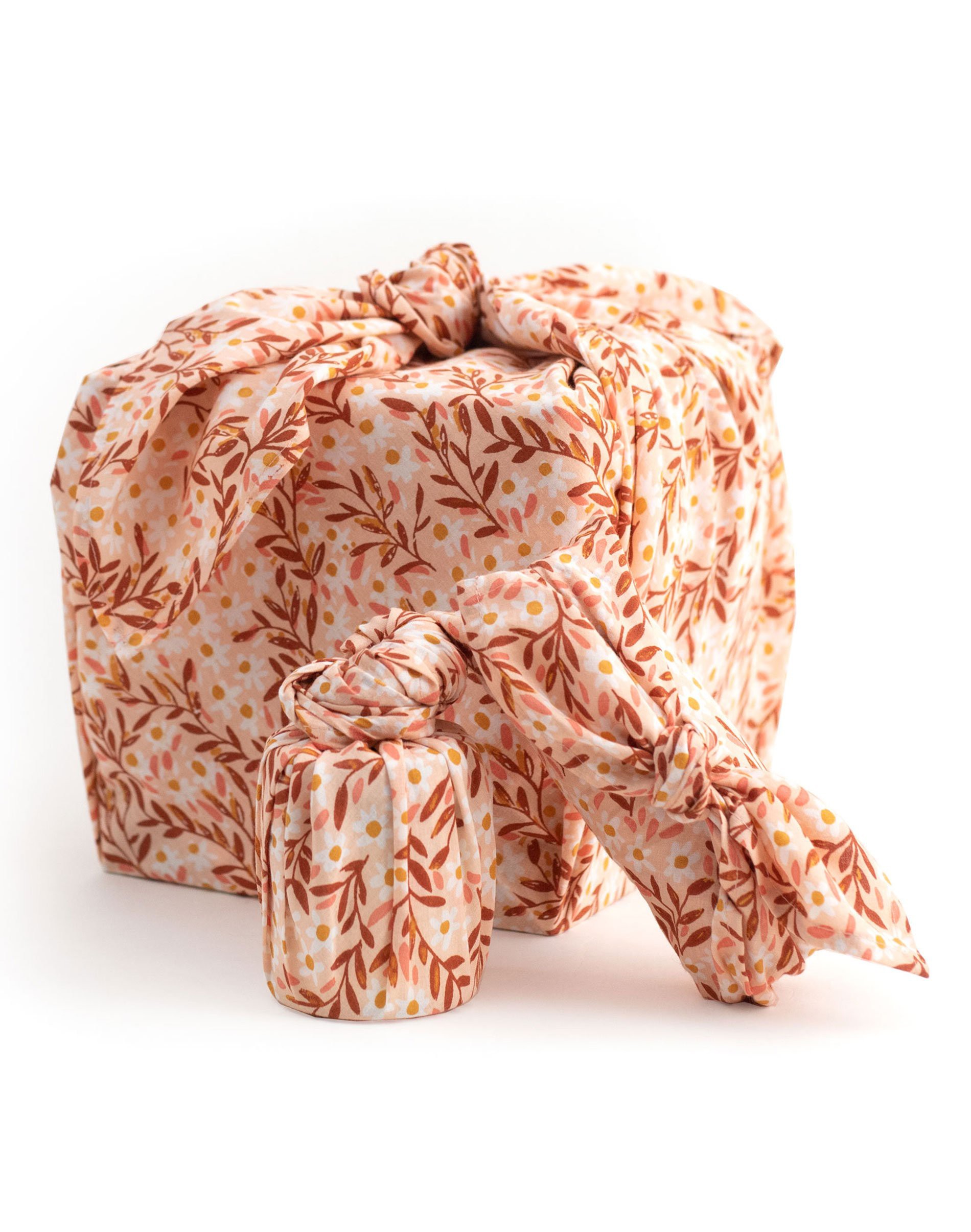 Pink Daisy Fabric Gift Wrap Set - 1canoe2