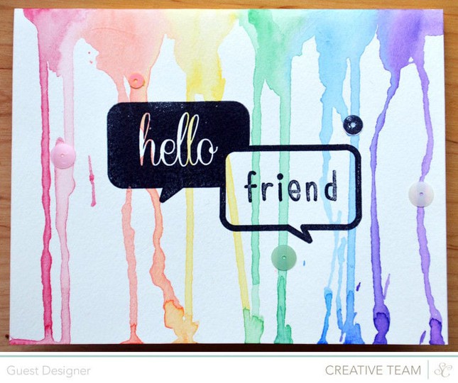 Hello friend card by paige evans