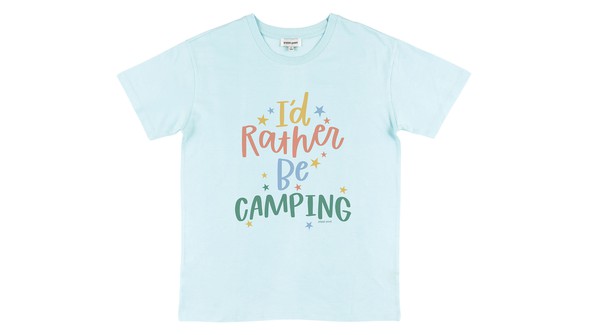 I'd Rather Be Camping Pippi Tee - Sea Salt gallery