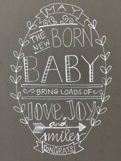Hand lettering for New Parents