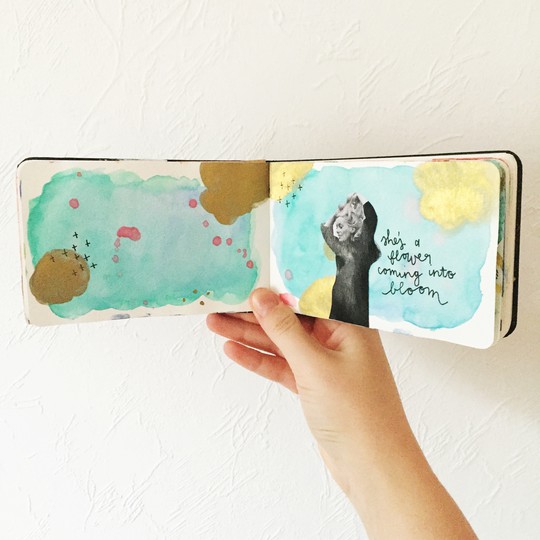 Watercolour and Acrylic Art Journal Pages