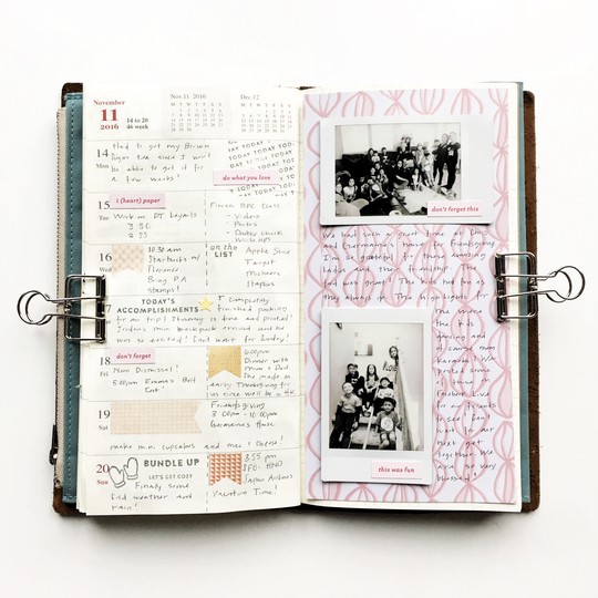 Week 46 in my Traveler's Notebook