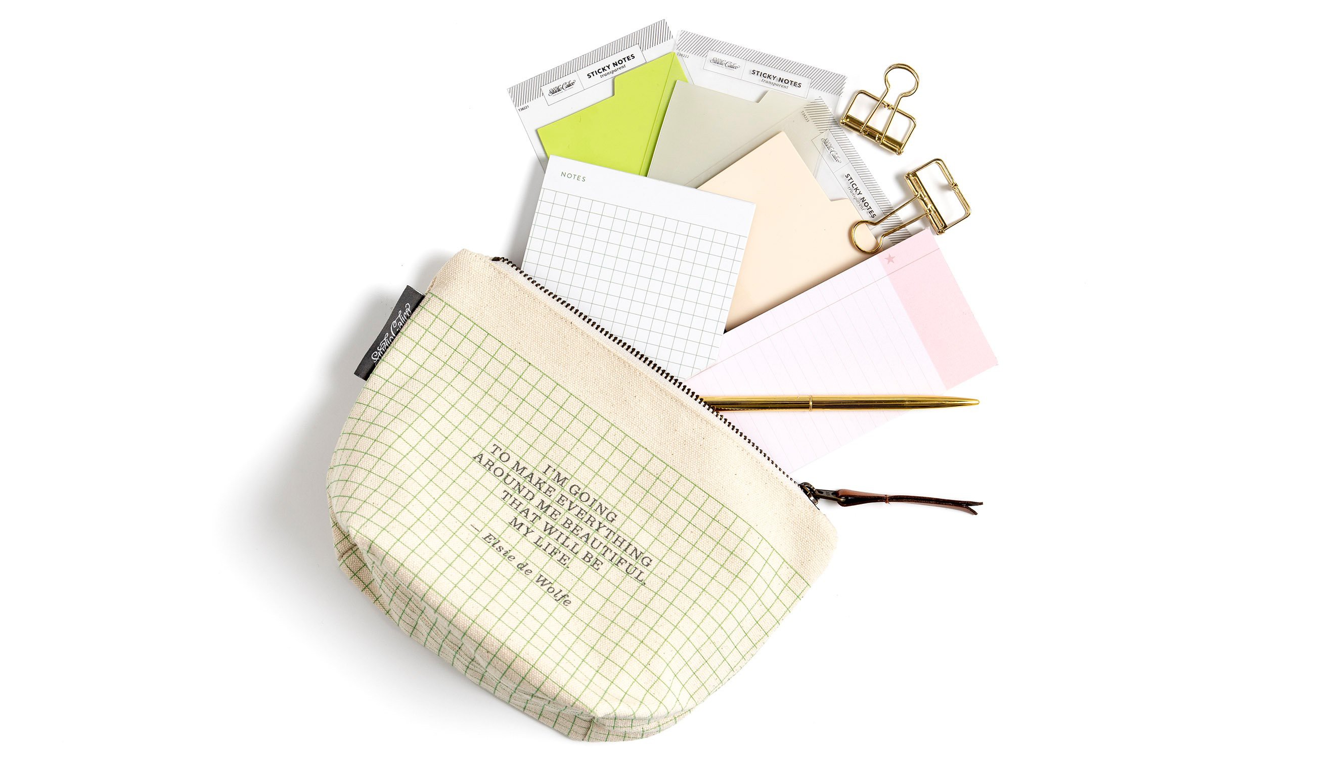 Beautiful Canvas Zipper Pouch Studio Calico