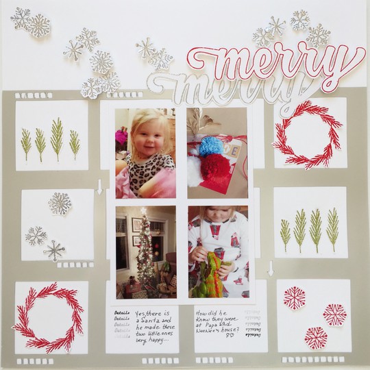 Merry Merry  Submission for Grid Design and Repeat a Stamp for the Holiday Crop 