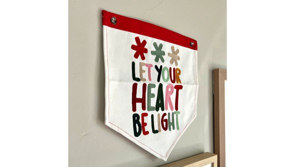 Let Your Heart Be Light Stitched Tapestry gallery
