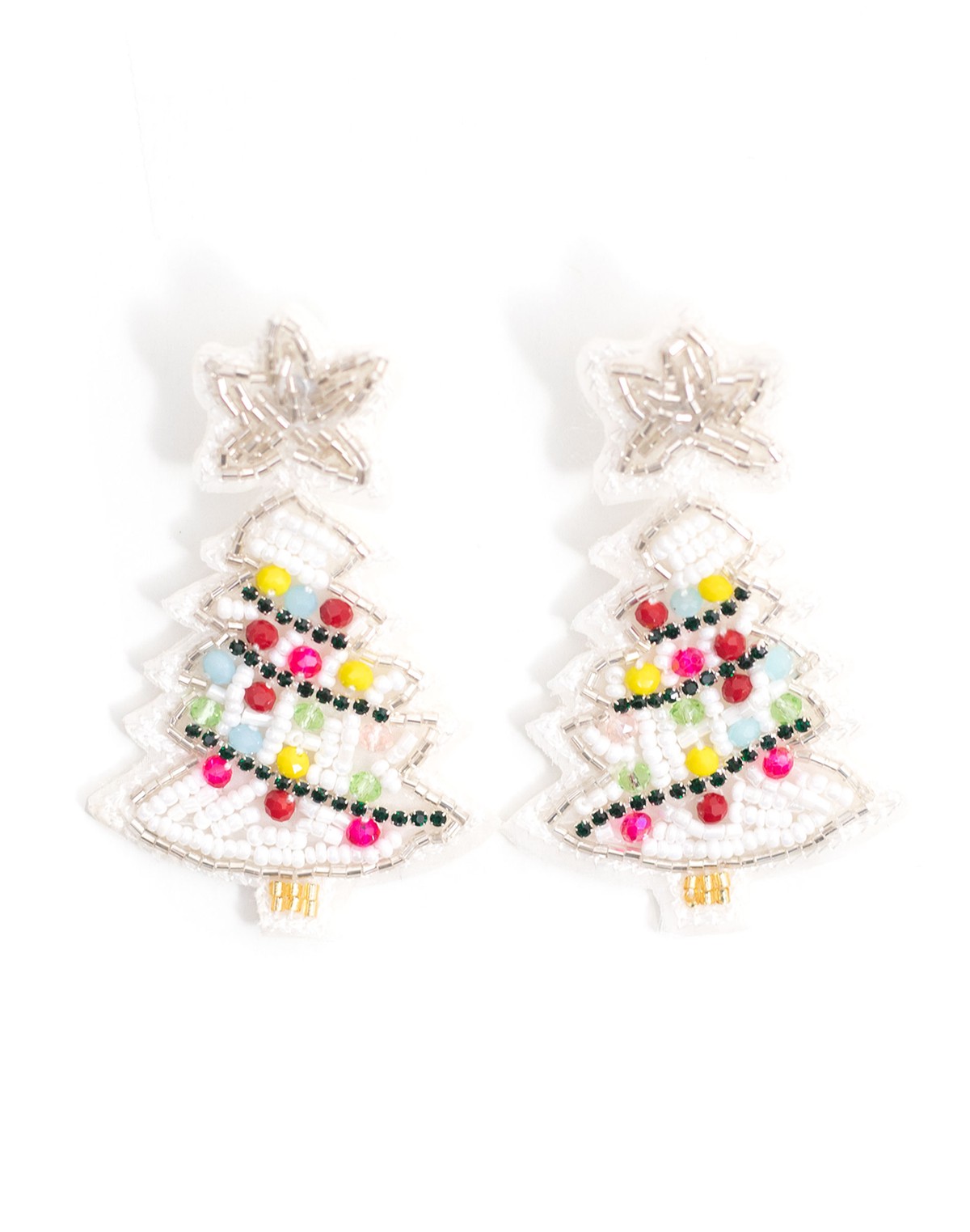 Christmas Tree Beaded Earrings item