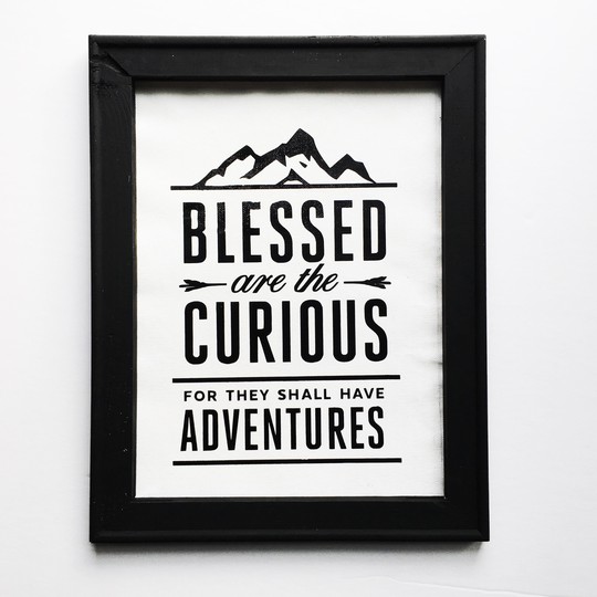Reverse canvas - Blessed are the curious 